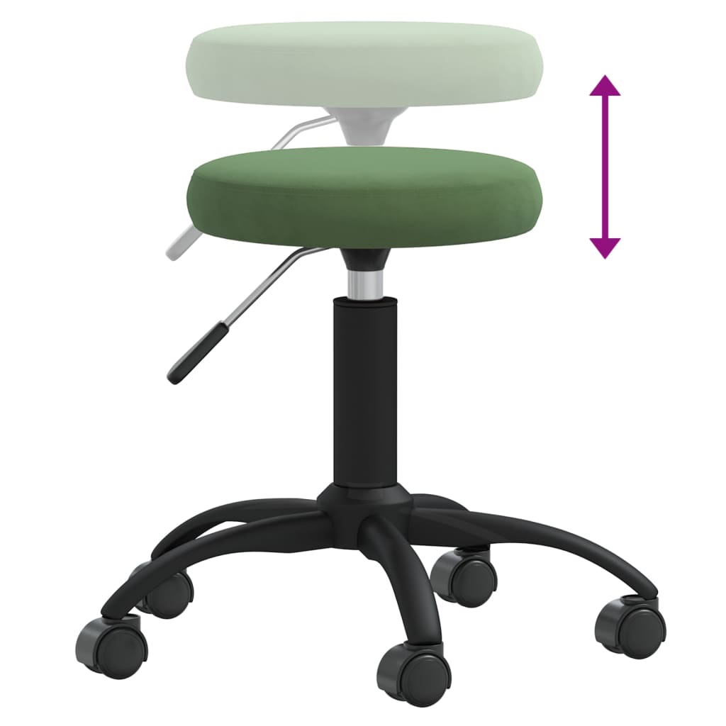 Massagehocker Samt Dunkelgrün